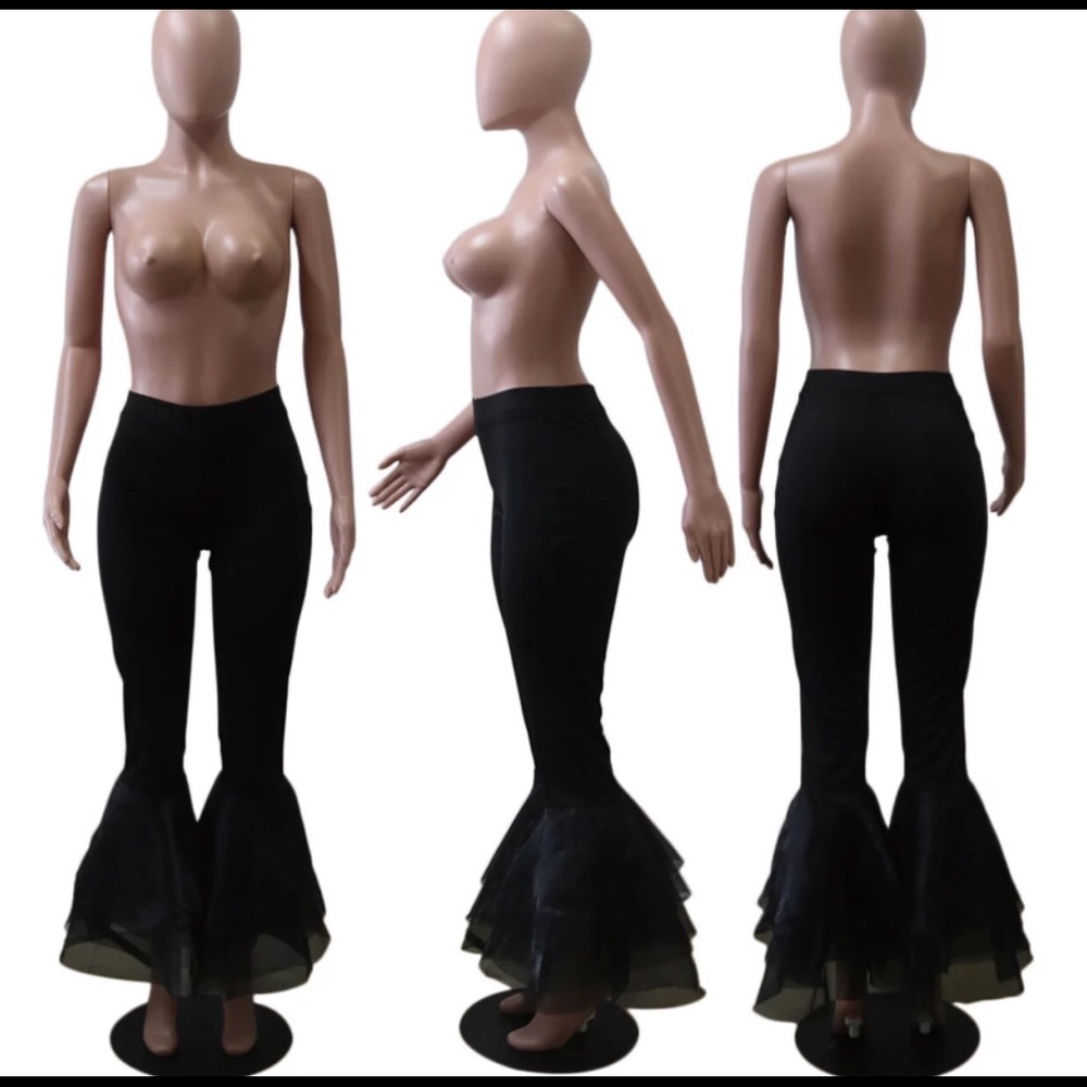 Women’s Black Ruffle Pants